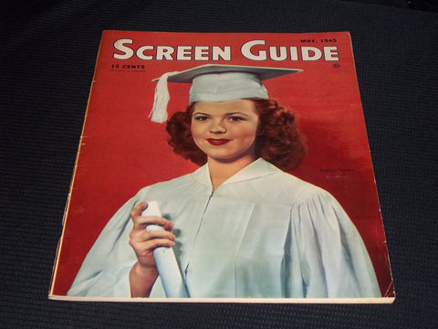 1945 MAY SCREEN GUIDE MAGAZINE - SHIRLEY TEMPLE FRONT COVER - E 20139
