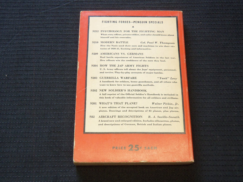 1943 HITLER'S SECOND ARMY SOFTCOVER BOOK BY ALFRED VAGTS - J 7238