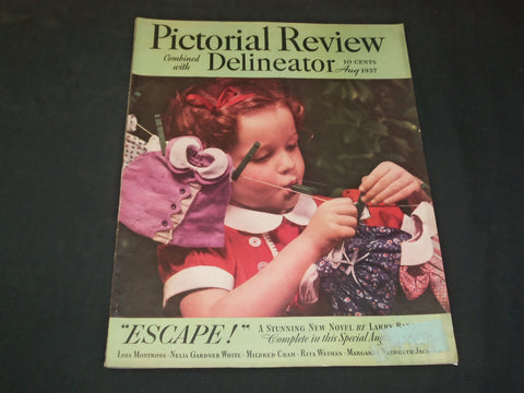 1937 AUGUST PICTORIAL REVIEW COMBINED WITH DELINEATOR MAGAZINE - COVER - SP 6946