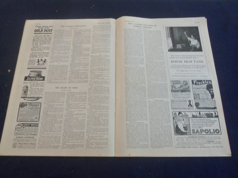 1913 AUGUST THE LADIES' WORLD MAGAZINE - WHO WILL MARRY MARY? - B 4164D