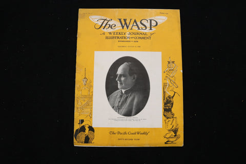 1928 AUGUST 11 THE WASP MAGAZINE - ARCHBISHOP EDWARD J. HANNA COVER - E 10069