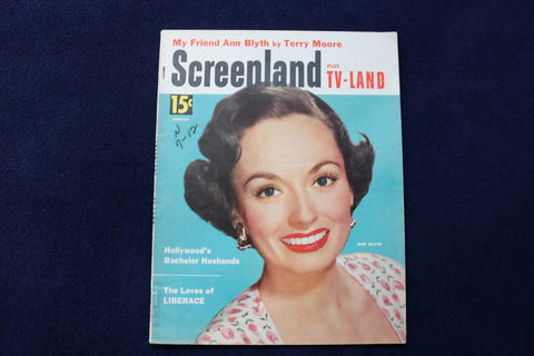 1954 AUGUST SCREENLAND MAGAZINE - ANN BLYTH COVER - E 12835
