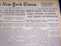 1938 MAY 23 NEW YORK TIMES - FIRM STAND BY CZECHS NAZI TROOPS WITHDRAW - NT 685