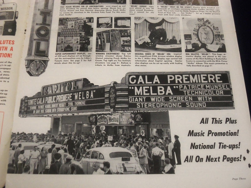1953 MELBA MUSICAL MOVIE PRESS BOOK STARRING PATRICE MUNSEL & ROBERT MORLEY- P 4