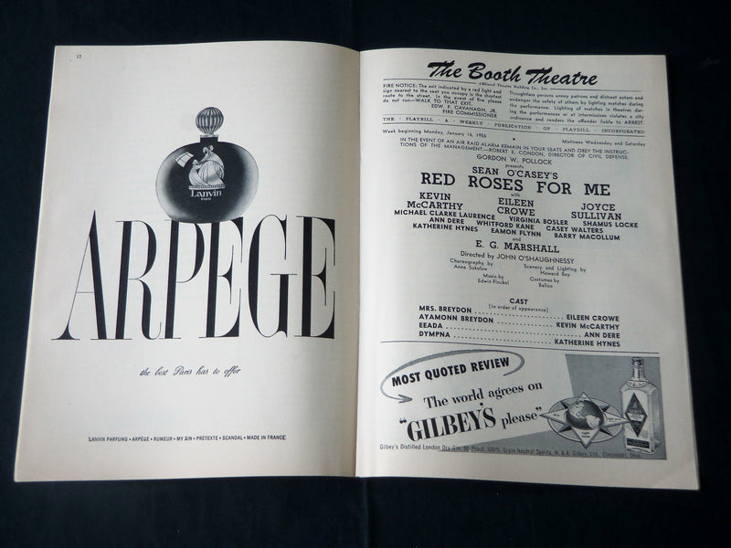 1950-1956 PLAYBILL PROGRAMS LOT OF 9 - ETHEL MERMAN - REX HARRISON - J 3892