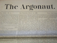 1888 THE ARGONAUT NEWSPAPER LOT OF 2 ISSUES - SAN FRANCISCO - NP 8959