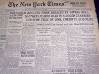 1939 MAY 25 NEW YORK TIMES - 33 RESCUED FROM SQUALUS BY DRIVING BELL - NT 589