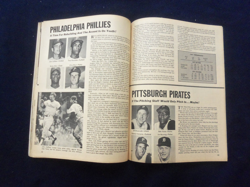 1968 COMPLETE BASEBALL MAGAZINE - YASTRZEMSKI-BROCK-GIBSON-LONBORG - SP 6118W
