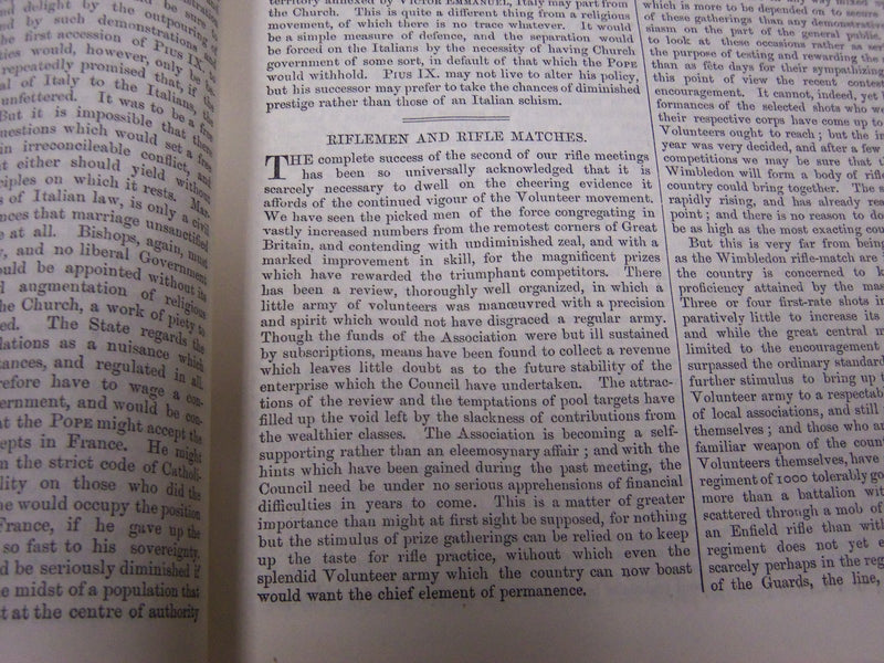 1861 SATURDAY REVIEW 2 BOUND VOLUMES - COMPLETE YR- PUBLISHED IN LONDON - R 1080