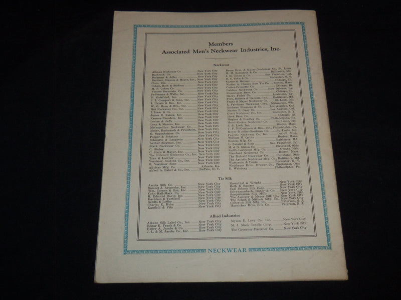 1927 AUGUST NECKWEAR FOR MEN MAGAZINE - NICE ADVERTISEMENTS - J 9035