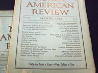 1923 NORTH AMERICAN REVIEW LOT OF 12 COMPLETE YEAR - STORIES/ARTICLES - WR 657