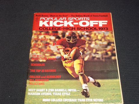 1973 POPULAR SPORTS KICK-OFF MAGAZINE - DARRELL ROYAL COVER - E 7924