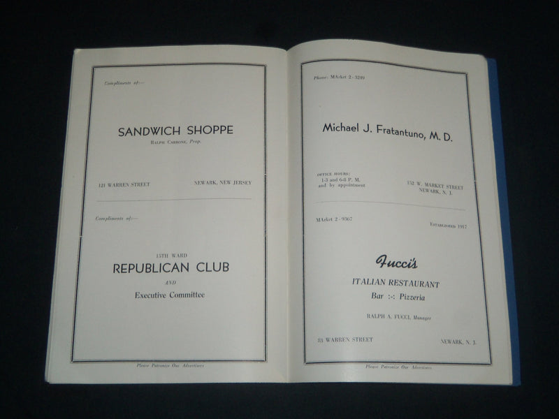 1939 SECOND ANNUAL WELFARE DANCE PROGRAM - NEWARK, NEW JERSEY - J 3982