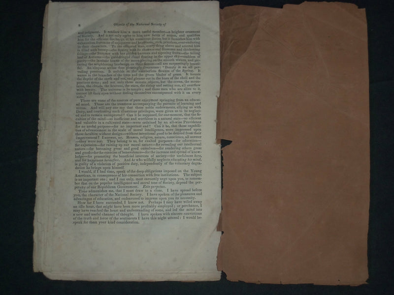 1841 APRIL THE MONTHLY LECTURE OF THE NAT'L SOCIETY OF LIT. & SCIENCE - J 4375