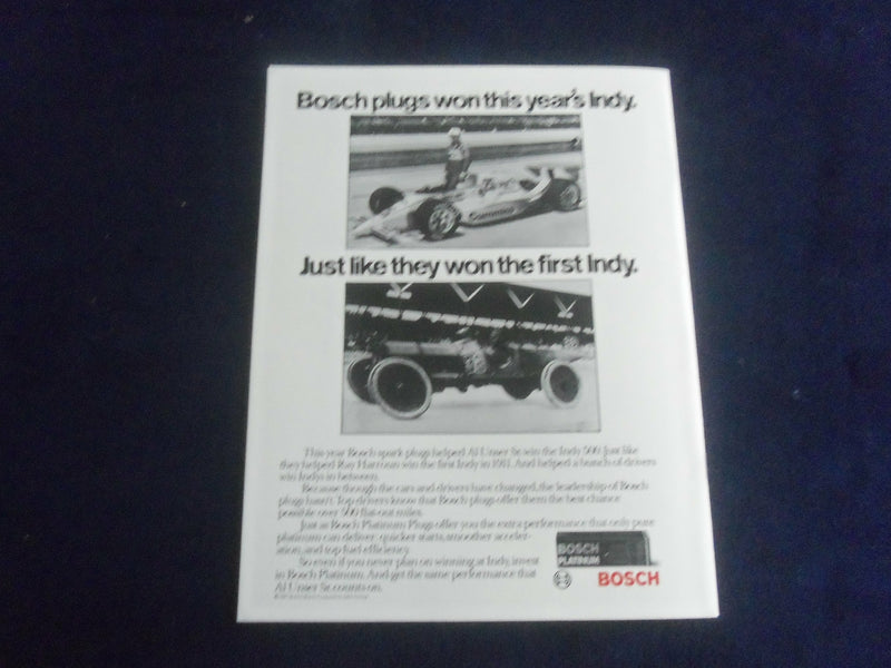 1987 SEPTEMBER 18-20 BOSCH SPARK PLUG GRAND PRIX RACING PROGRAM - SP 3990Y