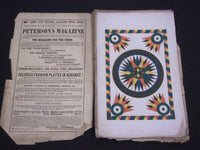 1865 PETERSON'S LADIES NATIONAL MAGAZINE LOT OF 3 - GREAT PATTERNS - WR 591H