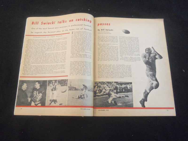 1950 NOVEMBER OPEN ROAD MAGAZINE - EARL H. 'RED'BLAIK & DAN FOLDBERG - B 5530H