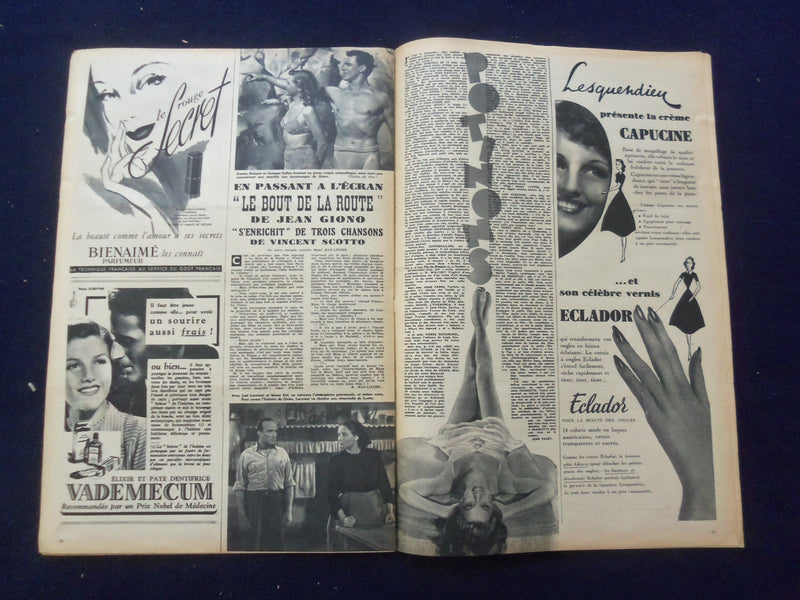 1948 OCT 19 CINEMONDE MAGAZINE - MAUREEN O'HARA COVER - FRENCH EDITION- SP 4868A