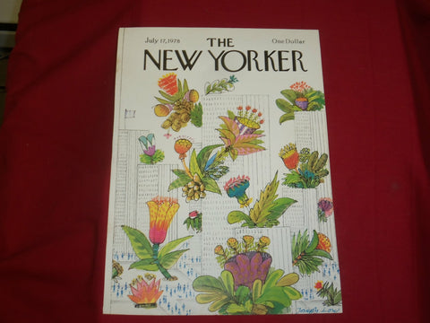 1978 JULY 17 NEW YORKER MAGAZINE FRONT COVER ONLY - GREAT ART FOR FRAMING