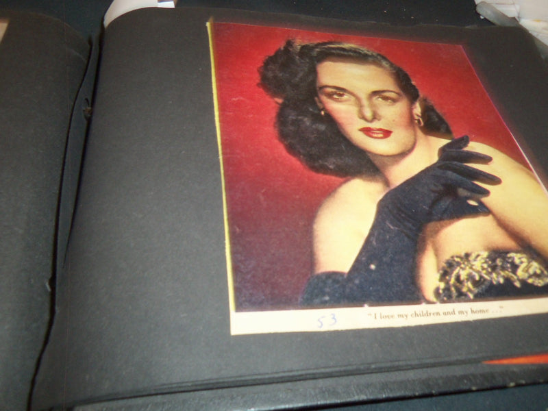 1950'S HOLLYWOOD MOVIE STARS SCRAPBOOK - MONROE - DARNELL - BAXTER - 37A