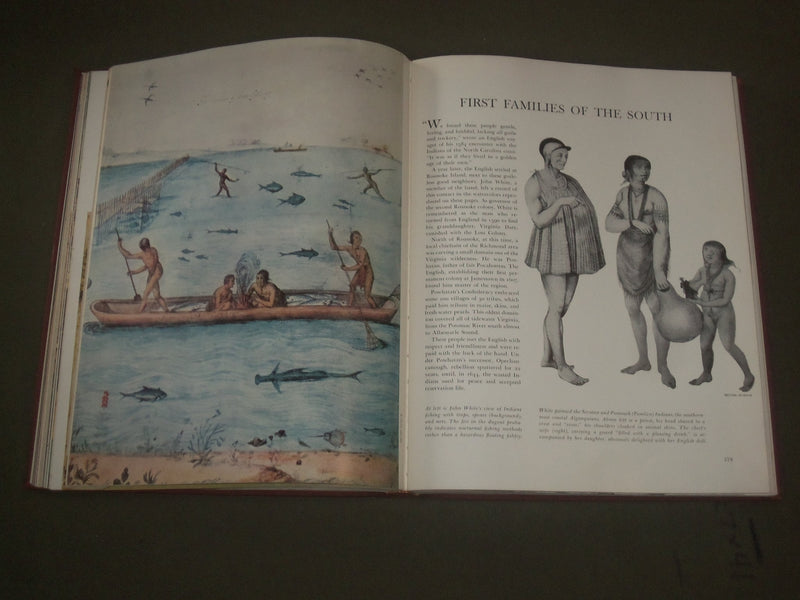 1961 THE AMERICAN HERITAGE BOOK OF INDIANS BOOK W/ SLIP CASE - BOXED - I 1500