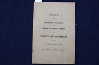 1908-1931 TOWN OF DURHAM, CONNECTICUT TOWN REPORTS-SOFTCOVER - LOT OF 3 - K 1530