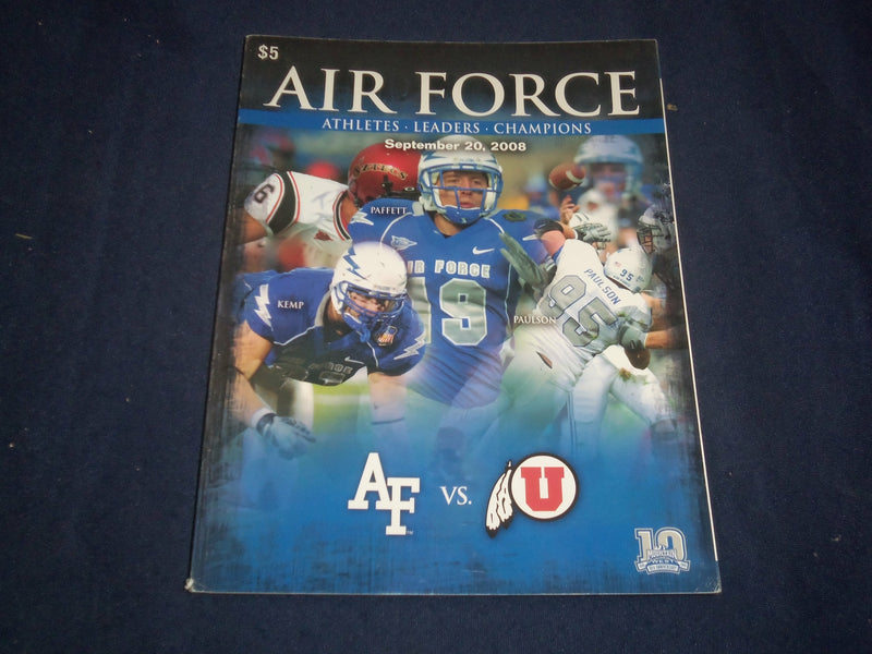 2008 SEP 20 AIR FORCE VS UNIVERSITY OF UTAH FOOTBALL PROGRAM - ST 1951G