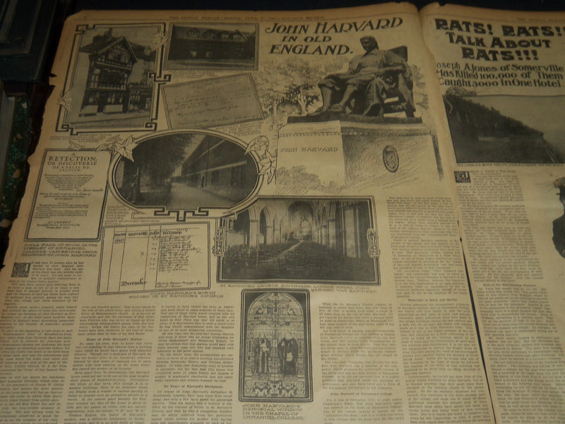 1906 APRIL 15 THE BOSTON HERALD - IF PAUL REVERE SHOULD RIDE TODAY - BH 300
