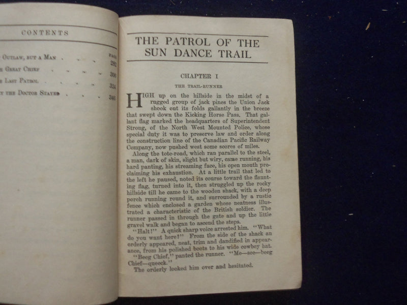 1914 THE PATROL OF THE SUNDANCE TRAIL HARDCOVER BOOK BY RALPH CONNOR - KD 8369