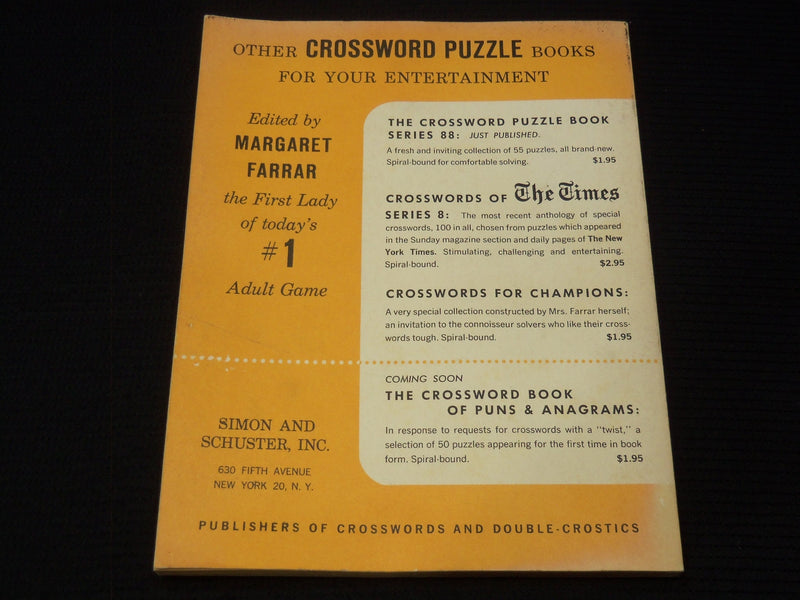 1962 CROSSWORD PUZZLE OMNIBUS SERIES 5 - MARGARET FARRAR - K 2610