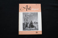 1945 MARCH 1 THE ART DIGEST MAGAZINE - THE WIDOW BY JULIAN LEVI COVER - E 10229