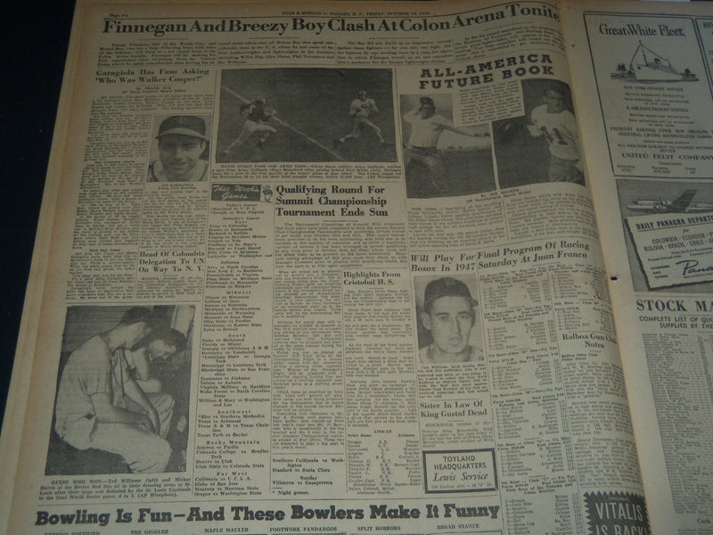 1946 OCT 18 PANAMA STAR & HERALD - WAR CRIMINALS BODIES CREMATED - NT 7546
