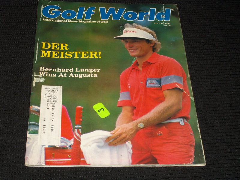1985 APRIL 19 GOLF WORLD MAGAZINE - BERNHARD LANGER FRONT COVER - E 5604A