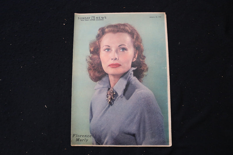 1949 JAN 30 SUNDAY NEW YORK NEWS MAGAZINE - FLORENCE MARLY COVER - E 26152