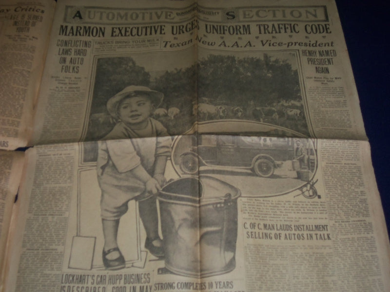 1926 JUNE 20 SAN ANTONIO SUNDAY LIGHT SPORT SECTION - CHANGED BASEBALL - NP 972Y