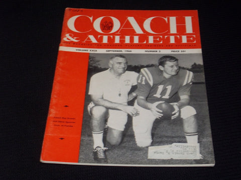 1966 SEPTEMBER COACH & ATHLETE MAGAZINE - GRAVES & STEVE SPURRIER UF - E 3093