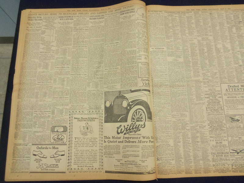 1918 MAY 8 NEW YORK TIMES - FALL OF BRITISH CABINET THREATENED - NT 8175