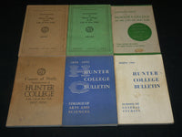 1952-1960 HUNTER COLLEGE CITY OF NEW YORK BULLETINS LOT OF 6 - O 2387
