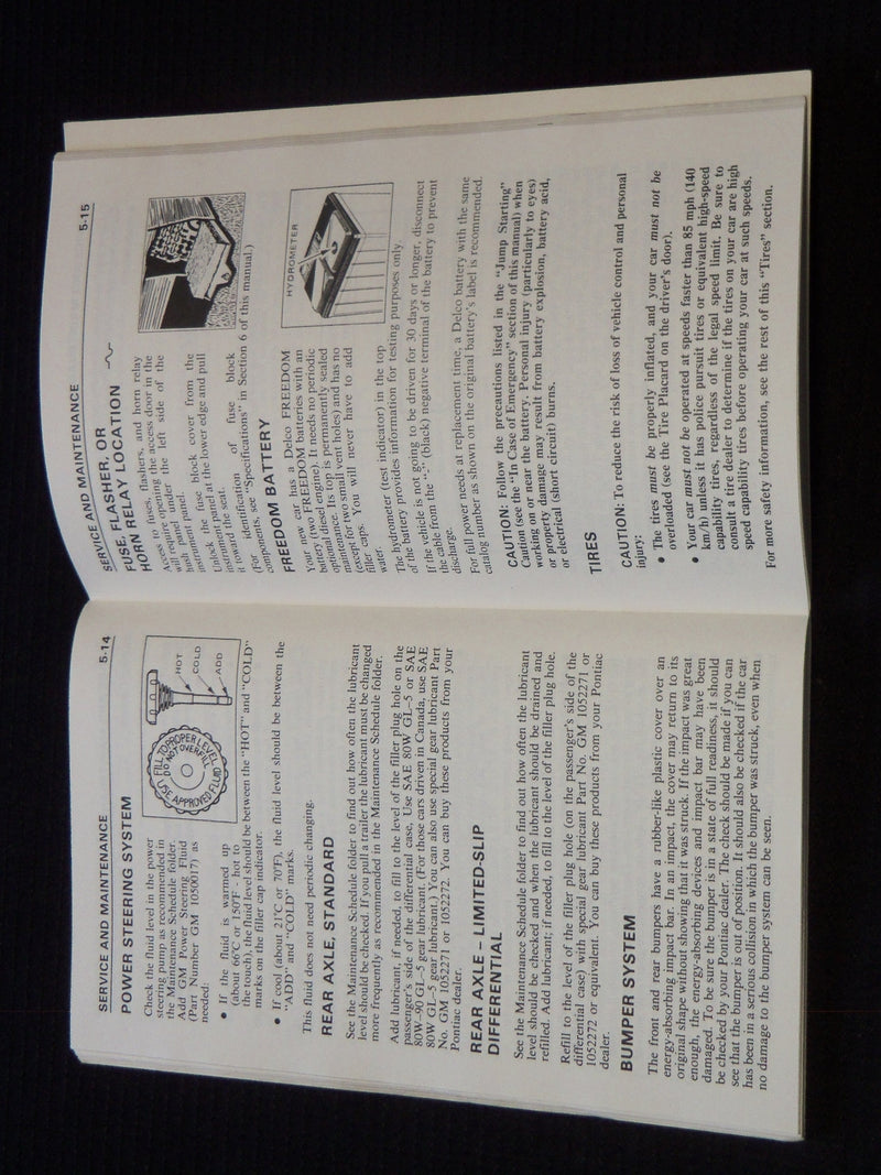 1984 PONTIAC GRAND PRIX BONNEVILLE OWNERS MANUAL - J 7328
