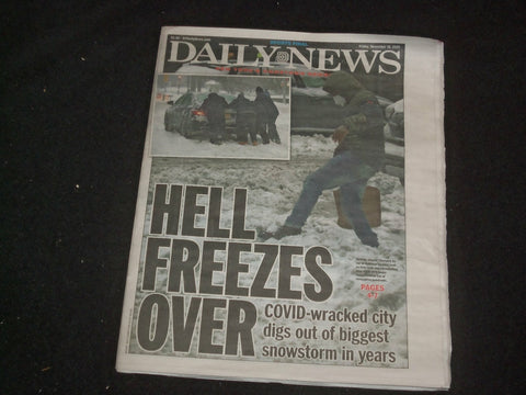 2020 DECEMBER 18 NEW YORK DAILY NEWS NEWSPAPER -BIGGEST NYC SNOWSTORM IN YEARS