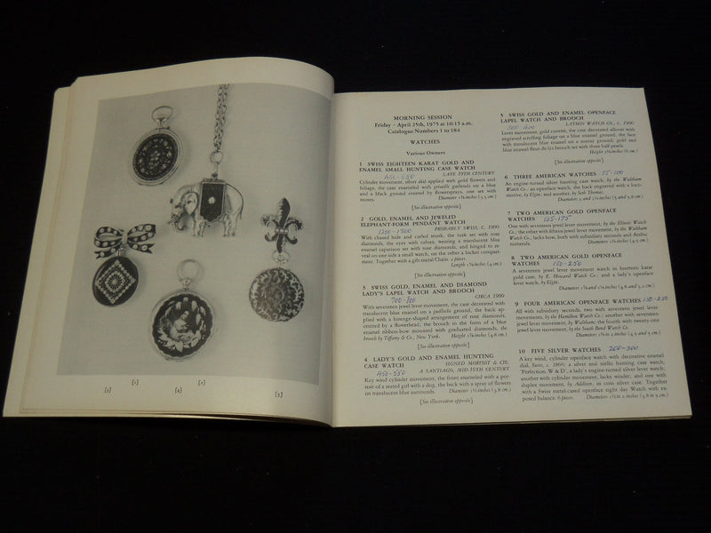 1966-1975 FINE WATCHES AND VERTU AUCTION CATALOGS LOT OF 7 - O 2820B