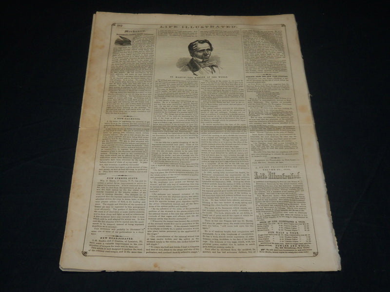 1856 MAY 24 LIFE ILLUSTRATED NEWSPAPER - WATERMAN'S FOOT-STOOL - NP 4856