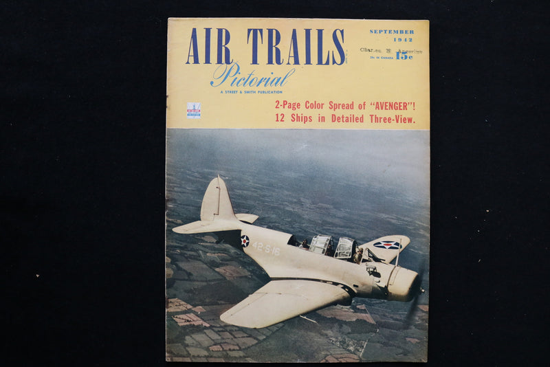 1942 SEP AIR TRAILS MAGAZINE - DOUGLAS DEVASTATOR TORPEDO BOMBER COVER - E 9796
