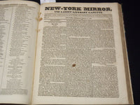 1826-1827 NEW YORK MIRROR AND LADIES GAZETTE BOUND VOLUME NO. 4 - KD 4675N