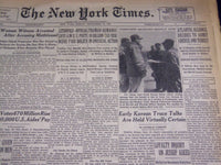 1951 SEPT 21 NEW YORK TIMES - EARLY KOREAN TRUCE TALKS HELD - NT 2003