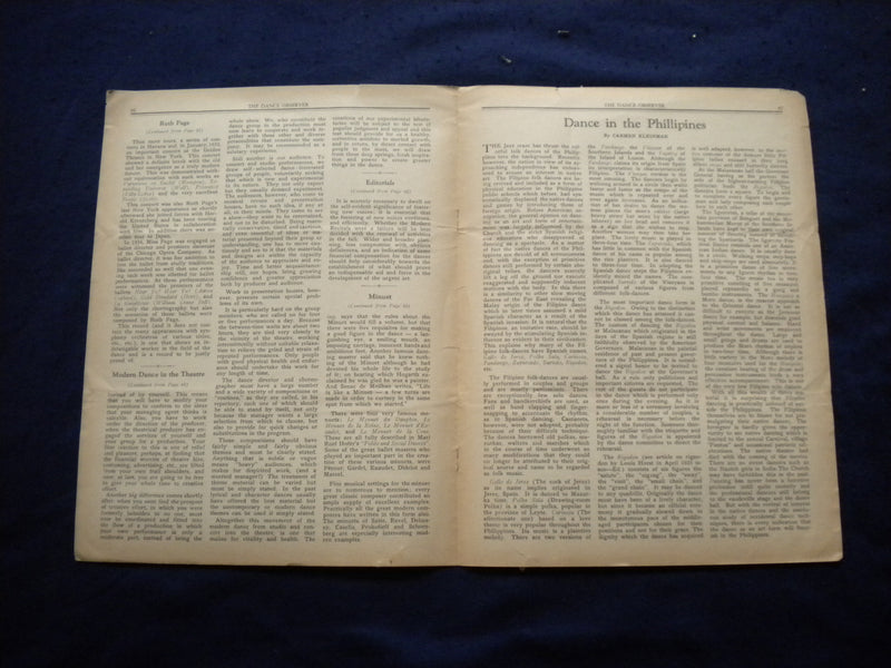1935 SUMMER DANCE OBSERVER MAGAZINE - MODERN DANCE IN THE THEATRE - J 8311