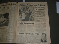 1973 OCT 11 NEW YORK DAILY NEWS - AGNEW QUITS - NY METS NL CHAMPIONS - NP 3042