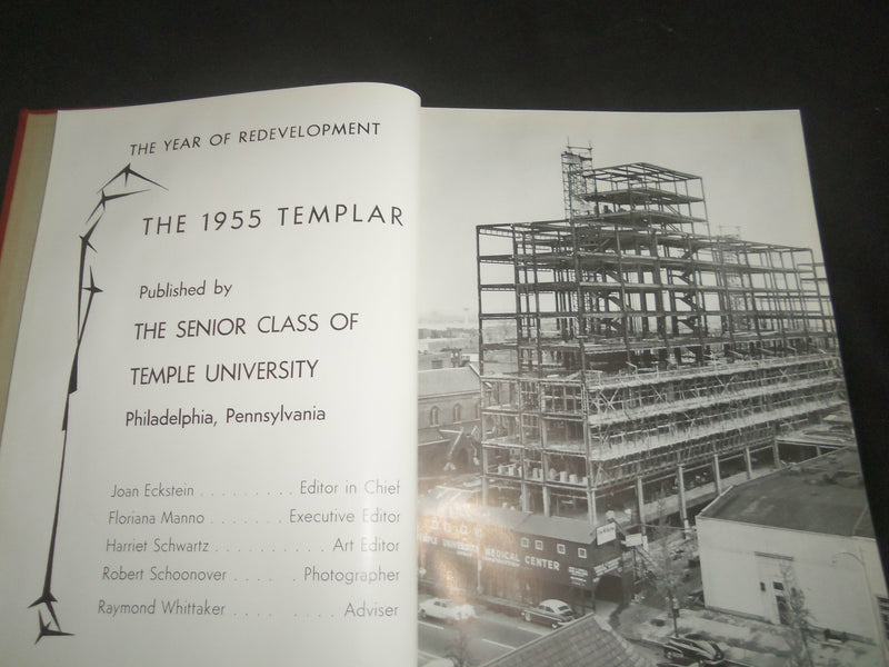 1955 TEMPLAR TEMPLE UNIVERSITY YEARBOOK - PHILADELPHIA, PENNSYLVANIA - YB 2508