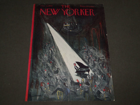 1954 MARCH 6 NEW YORKER MAGAZINE FRONT COVER ONLY - GREAT ART FOR FRAMING