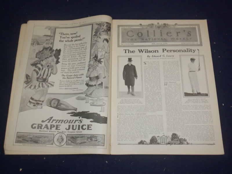 1914 JULY 25 COLLIER'S MAGAZINE - H. G. WELLS STORY - ST 6704